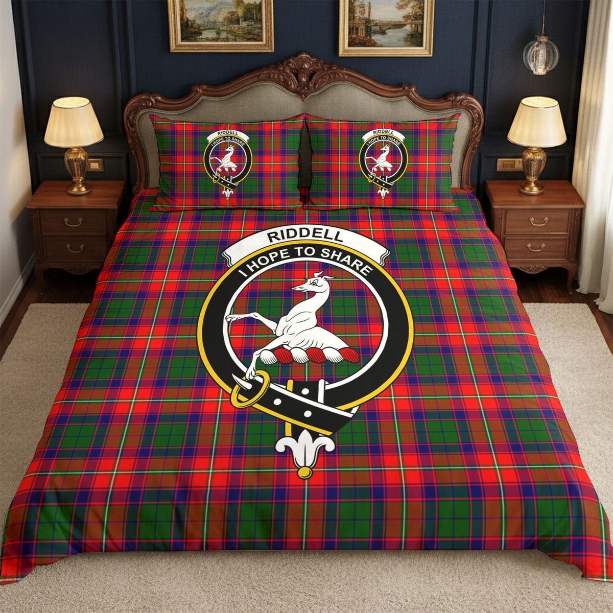 Riddell Tartan Crest Bedding Set
