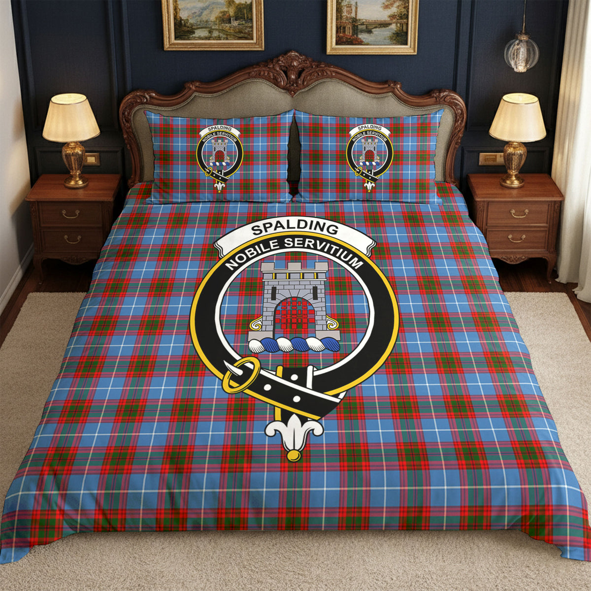 Spalding Tartan Crest Bedding Set