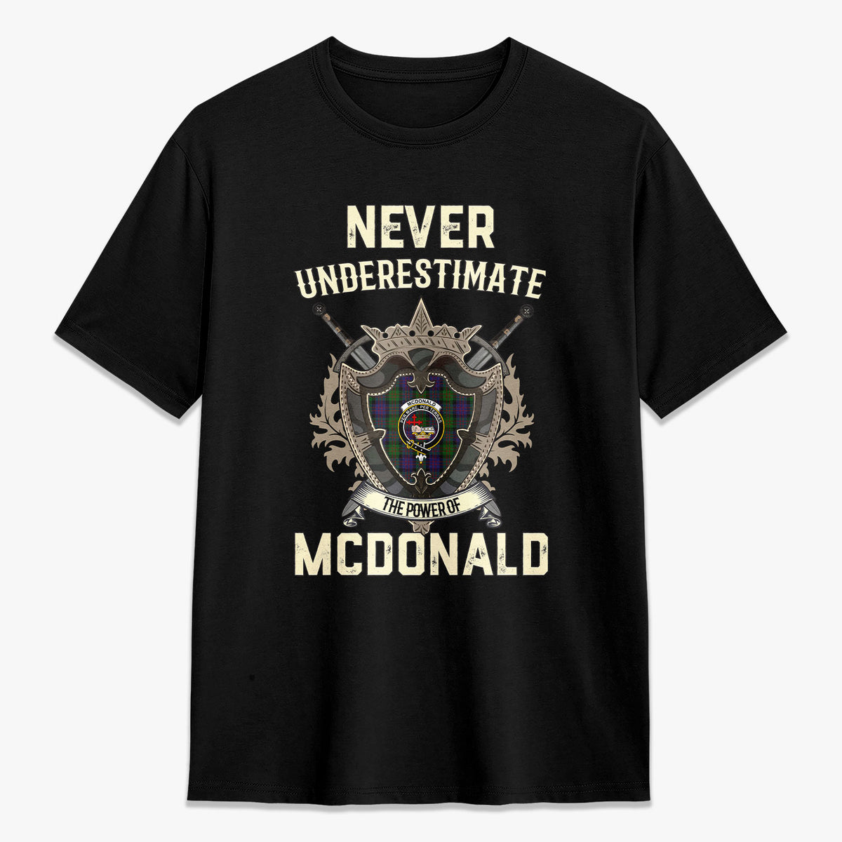McDonald Tartan Crest 2D T-shirt - Never Underestimate Style