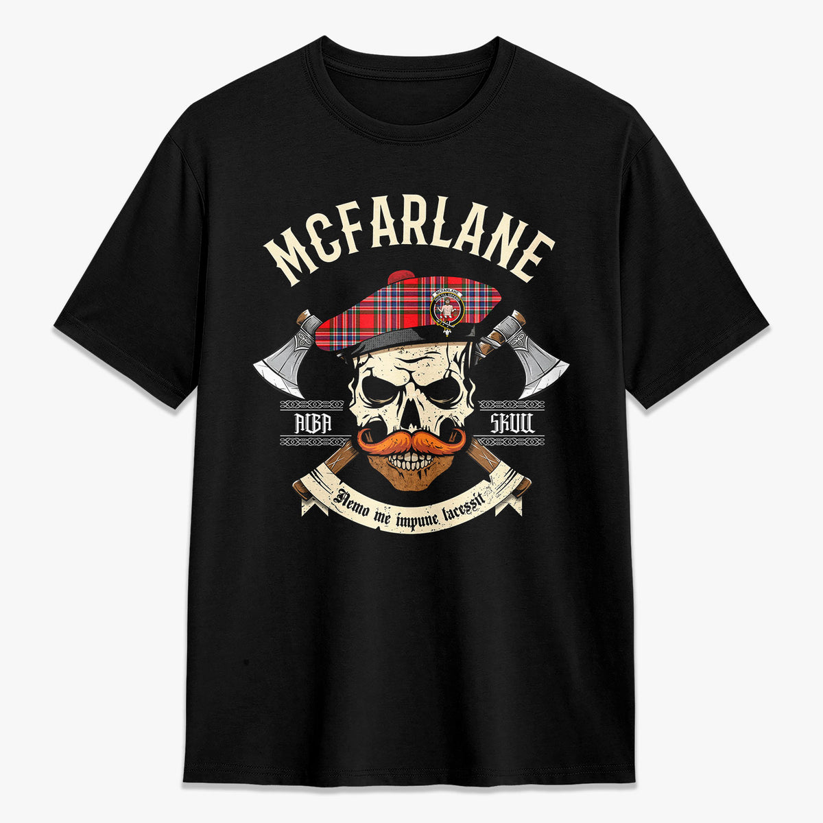 McFarlane Modern Tartan Crest 2D T-shirt - Alba Skull Style
