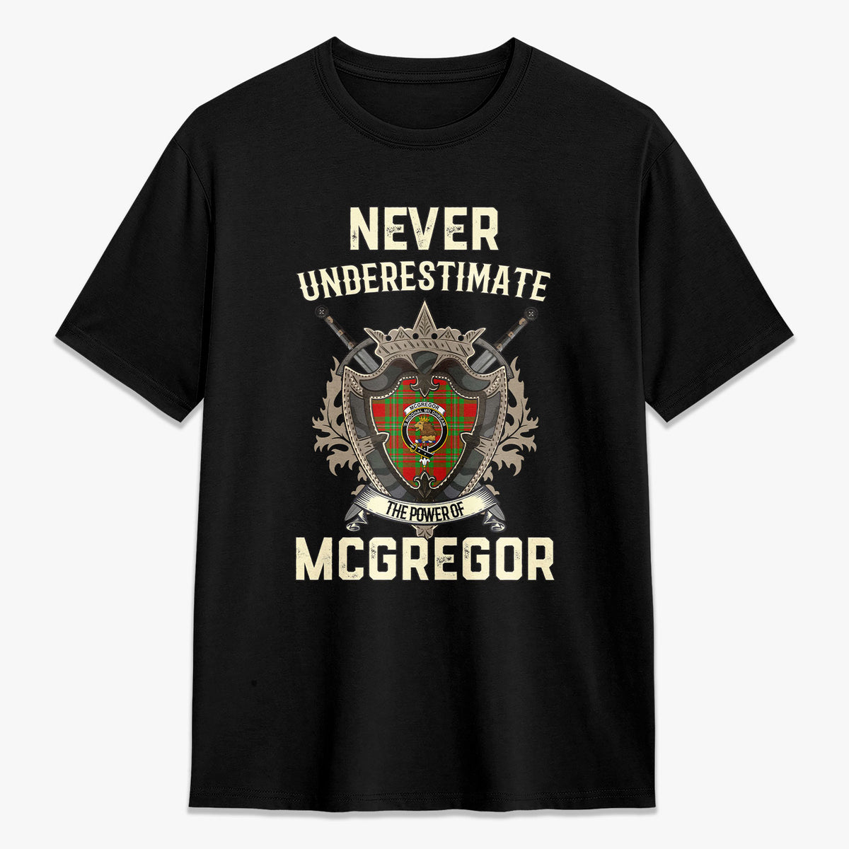 McGregor Modern Tartan Crest 2D T-shirt - Never Underestimate Style