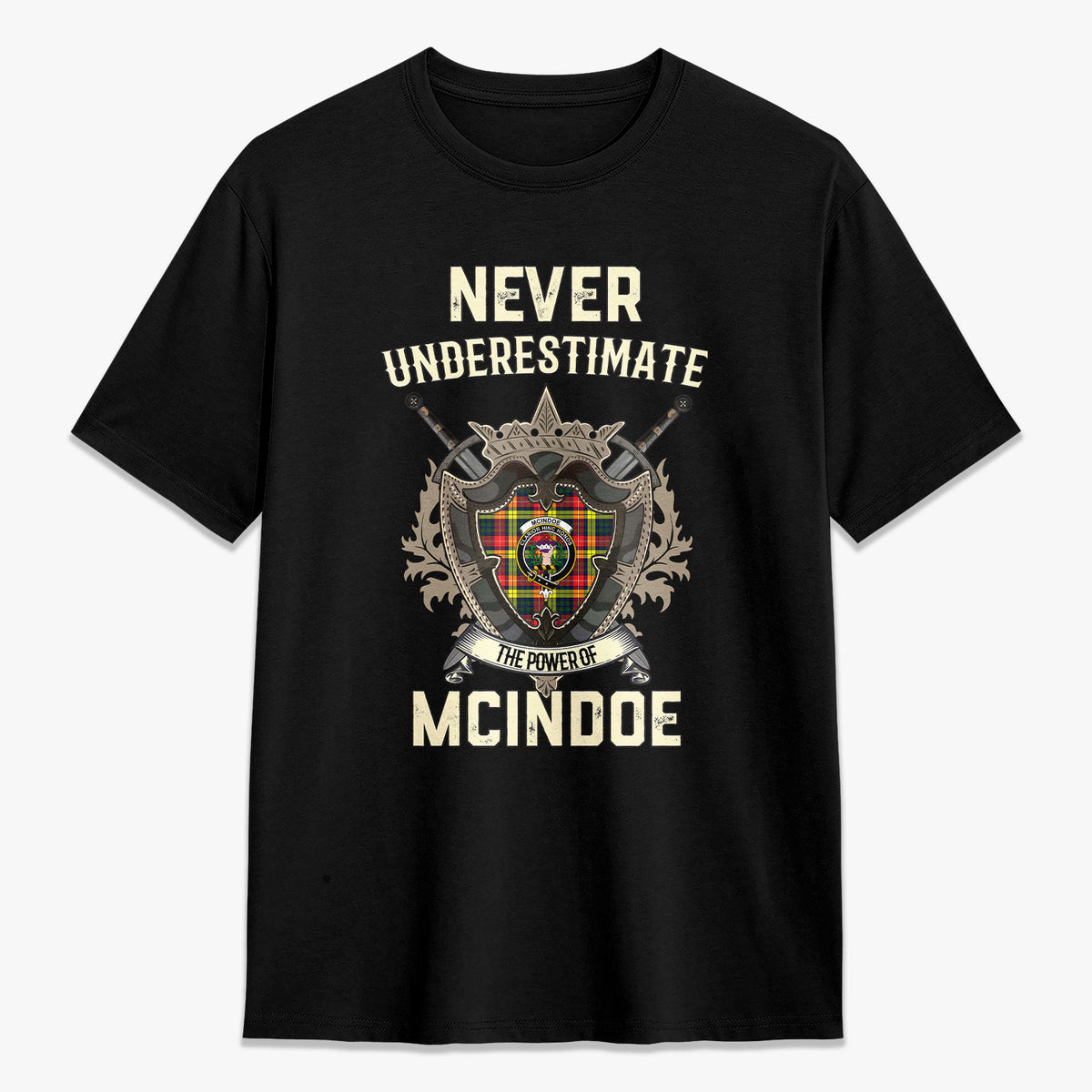 McIndoe Tartan Crest 2D T-shirt - Never Underestimate Style