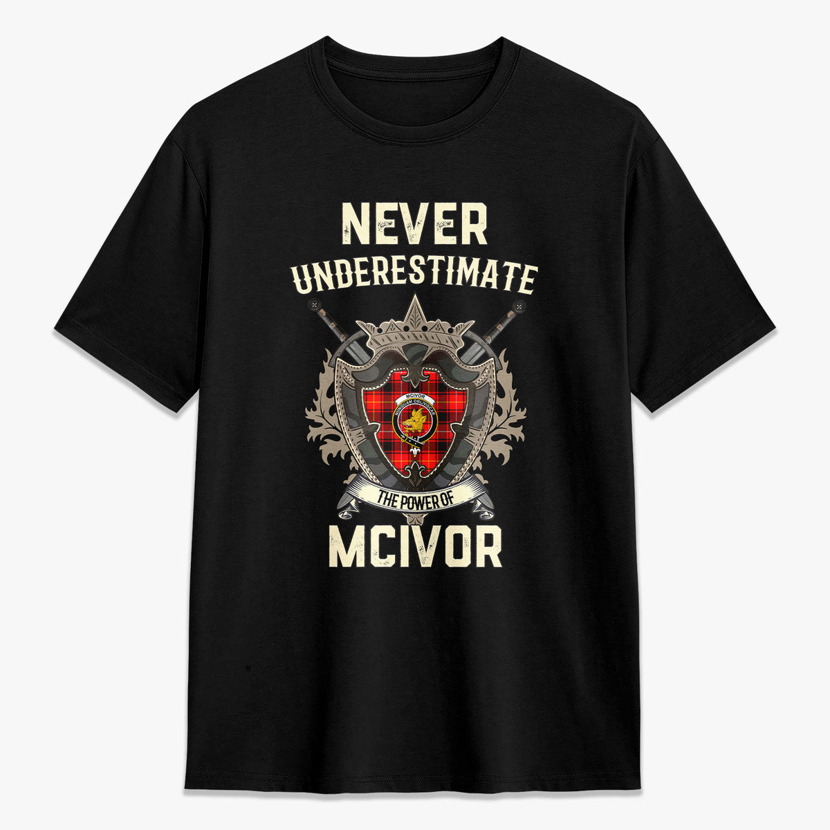 McIvor Tartan Crest 2D T-shirt - Never Underestimate Style