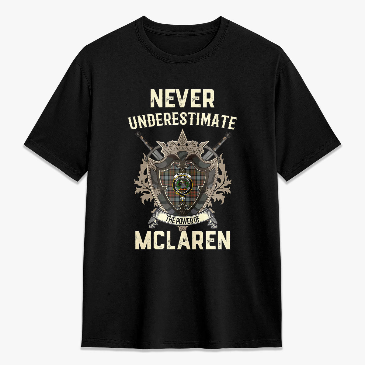 McLaren Weathered Tartan Crest 2D T-shirt - Never Underestimate Style