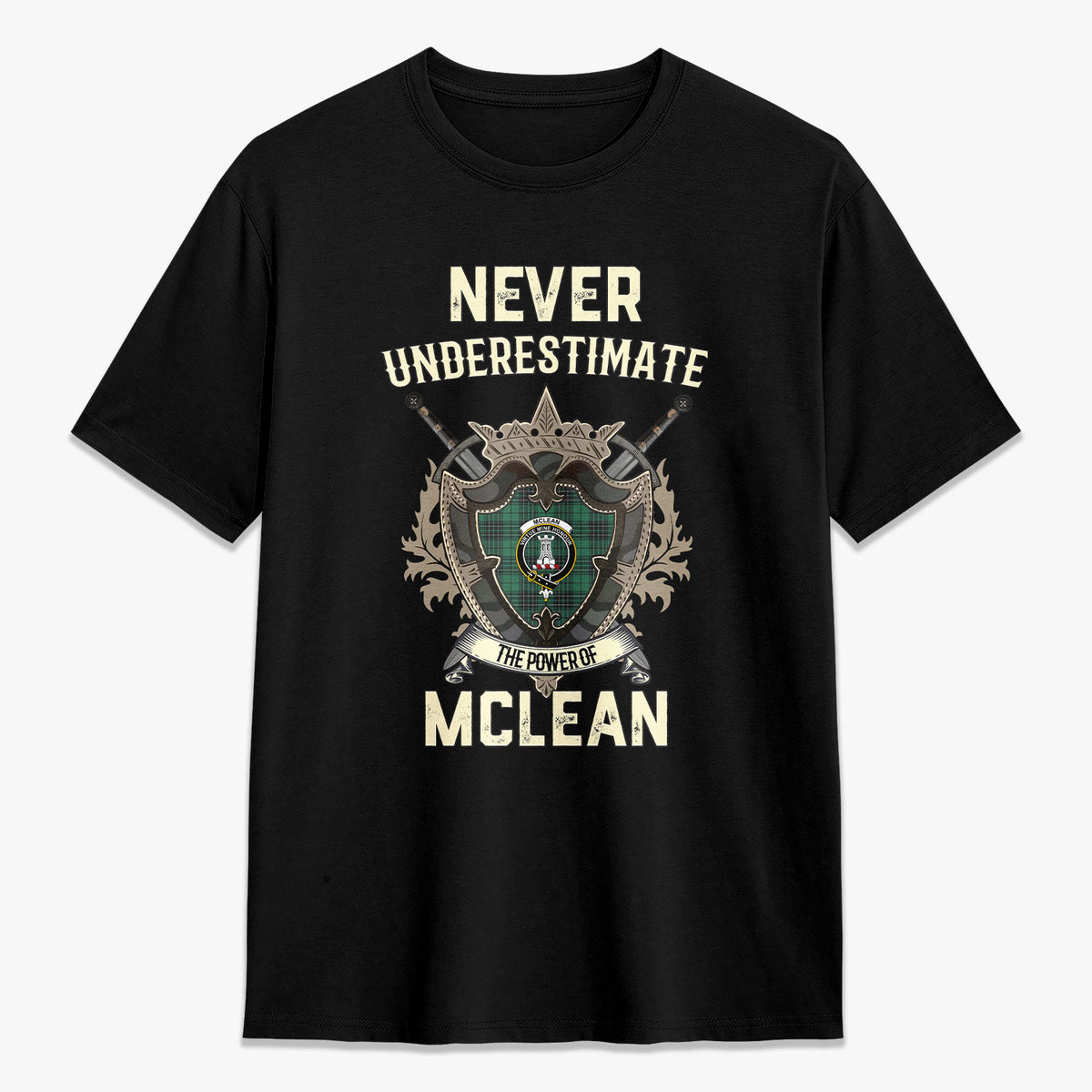 McLean Hunting Ancient Tartan Crest 2D T-shirt - Never Underestimate Style