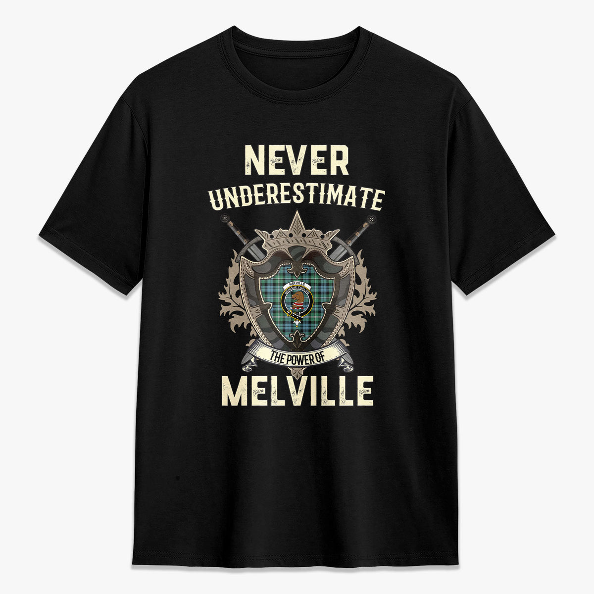 Melville Tartan Crest 2D T-shirt - Never Underestimate Style