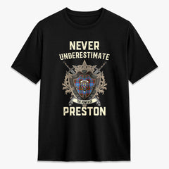 Preston Tartan Crest 2D T-shirt - Never Underestimate Style