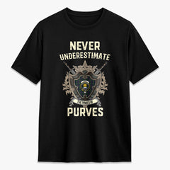 Purves Tartan Crest 2D T-shirt - Never Underestimate Style