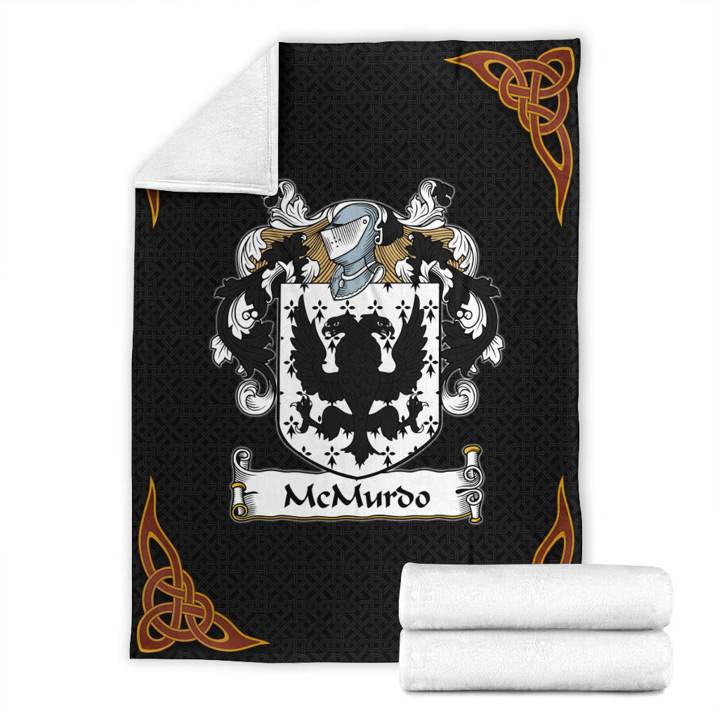 McMurdo Crest Premium Blanket - Black Celtic Style