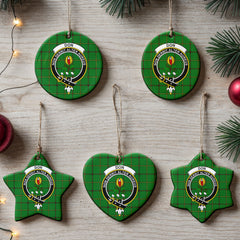 Don Tartan Crest Christmas Ceramic Ornament