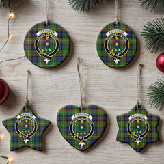Ferguson Tartan Crest Christmas Ceramic Ornament