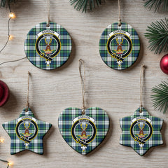 Gordon Dress Ancient Tartan Crest Christmas Ceramic Ornament
