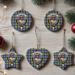 MacDonald Ancient Tartan Crest Christmas Ceramic Ornament