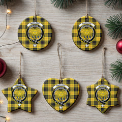 MacLeod of Lewis Ancient Tartan Crest Christmas Ceramic Ornament