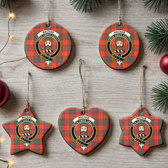 MacNab Ancient Tartan Crest Christmas Ceramic Ornament