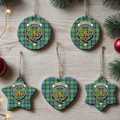 MacThomas Ancient Tartan Crest Christmas Ceramic Ornament