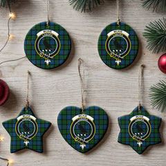 McKie Tartan Crest Christmas Ceramic Ornament