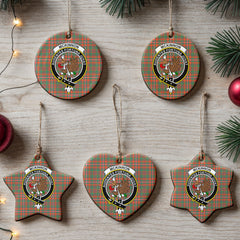 McKinnon Ancient Tartan Crest Christmas Ceramic Ornament