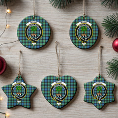 Mowat Ancient Tartan Crest Christmas Ceramic Ornament
