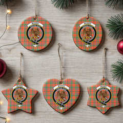 Munro Ancient Tartan Crest Christmas Ceramic Ornament