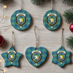 Oliphant Ancient Tartan Crest Christmas Ceramic Ornament