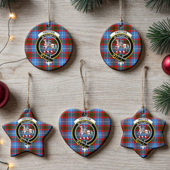 Trotter Tartan Crest Christmas Ceramic Ornament