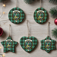 Wallace Hunting Ancient Tartan Crest Christmas Ceramic Ornament