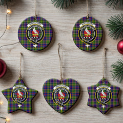 Whiteford Tartan Crest Christmas Ceramic Ornament