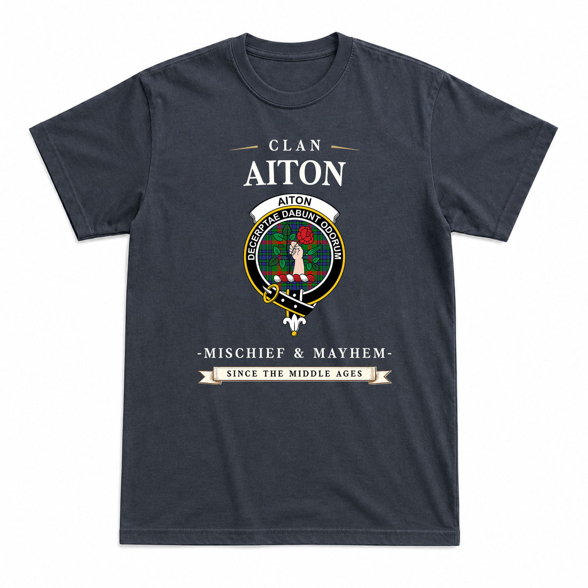 Aiton Tartan Crest Mischief and Mayhem T-shirt