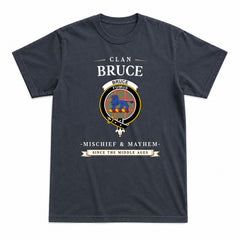 Bruce Ancient Tartan Crest Mischief and Mayhem T-shirt