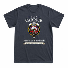 Carrick District Tartan Crest Mischief and Mayhem T-shirt