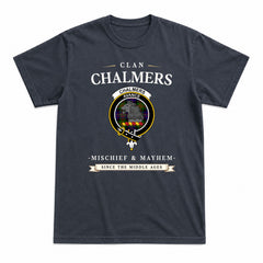 Chalmers Tartan Crest Mischief and Mayhem T-shirt