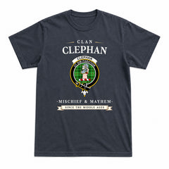 Clephan (or Clephane) Tartan Crest Mischief and Mayhem T-shirt