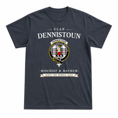 Dennistoun Tartan Crest Mischief and Mayhem T-shirt