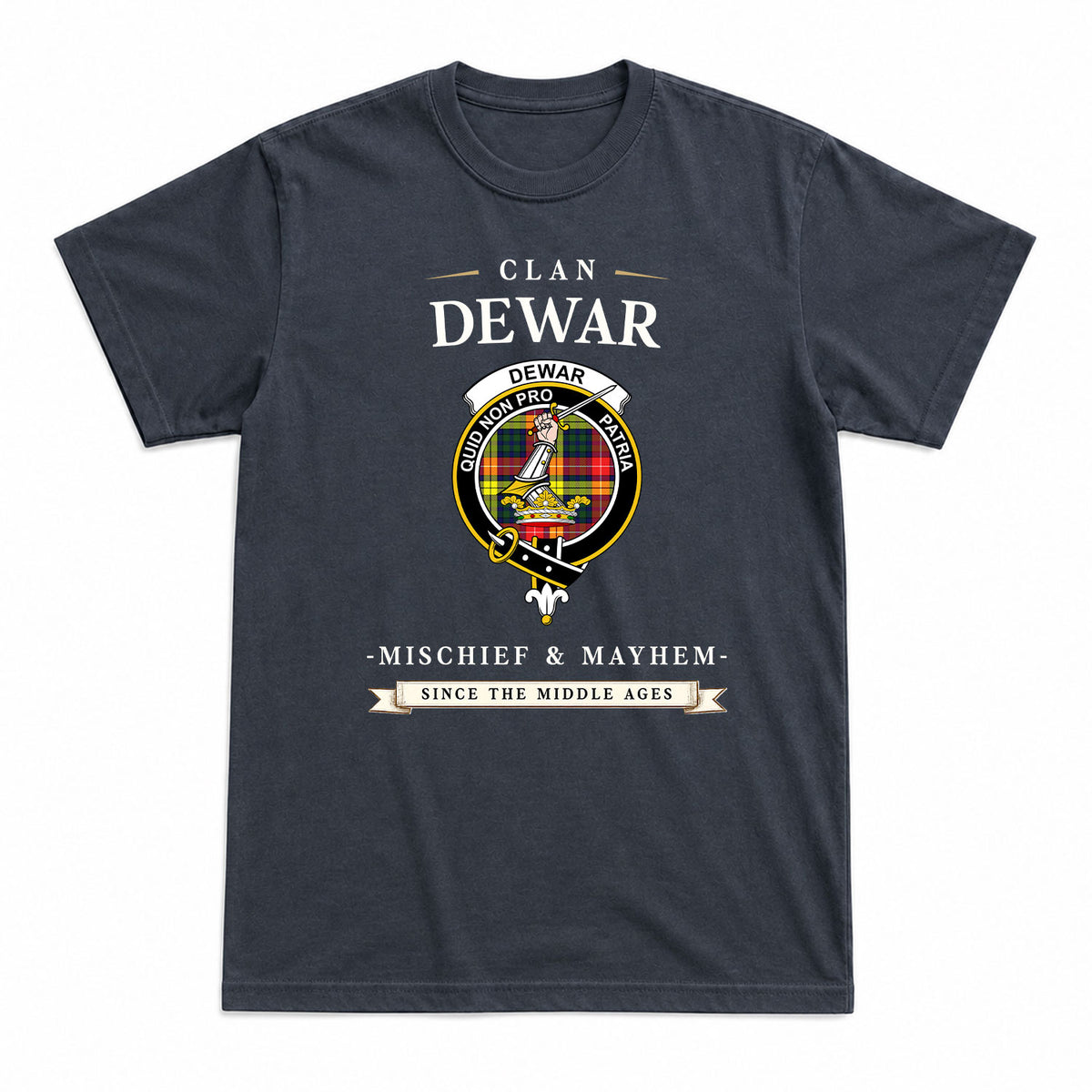 Dewar Tartan Crest Mischief and Mayhem T-shirt