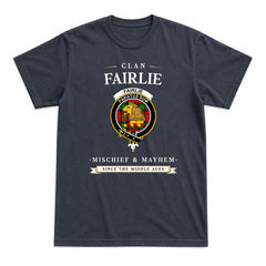 Fairlie Tartan Crest Mischief and Mayhem T-shirt