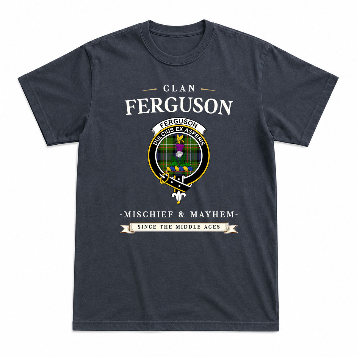 Ferguson Tartan Crest Mischief and Mayhem T-shirt