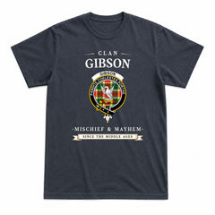 Gibson Tartan Crest Mischief and Mayhem T-shirt