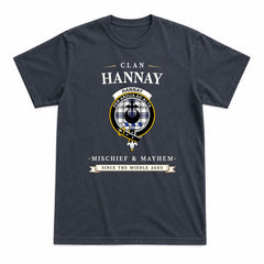 Hannay Modern Tartan Crest Mischief and Mayhem T-shirt