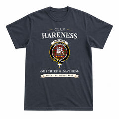 Harkness Dress Tartan Crest Mischief and Mayhem T-shirt
