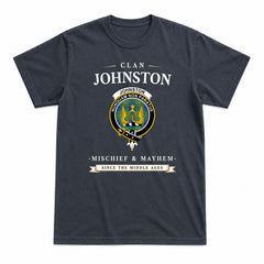 Johnston Ancient Tartan Crest Mischief and Mayhem T-shirt