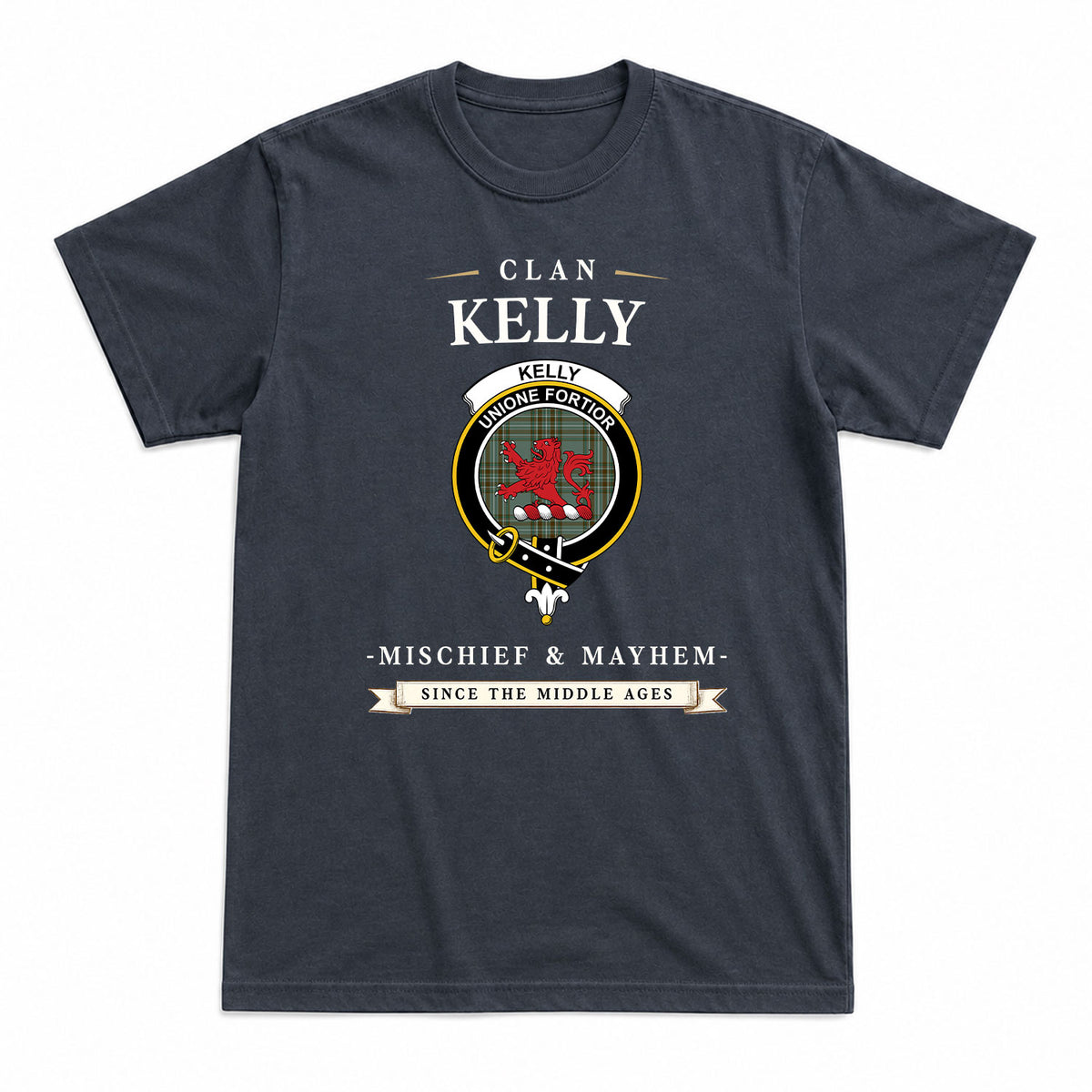 Kelly Dress Tartan Crest Mischief and Mayhem T-shirt