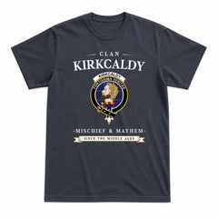 Kirkcaldy Tartan Crest Mischief and Mayhem T-shirt