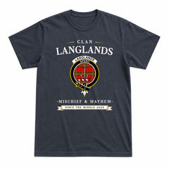 Langlands Tartan Crest Mischief and Mayhem T-shirt
