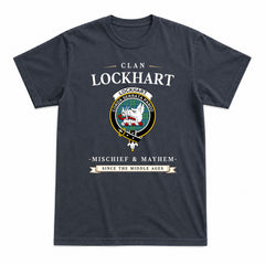 Lockhart Tartan Crest Mischief and Mayhem T-shirt