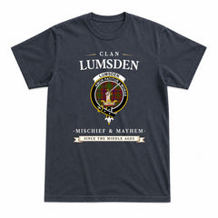 Lumsden Tartan Crest Mischief and Mayhem T-shirt