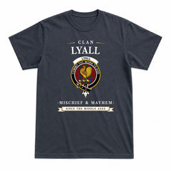Lyall Tartan Crest Mischief and Mayhem T-shirt