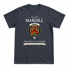 Makgill Tartan Crest Mischief and Mayhem T-shirt