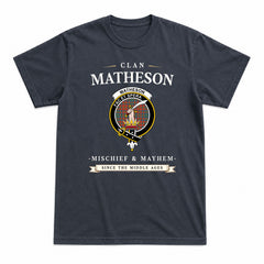 Matheson Ancient Tartan Crest Mischief and Mayhem T-shirt