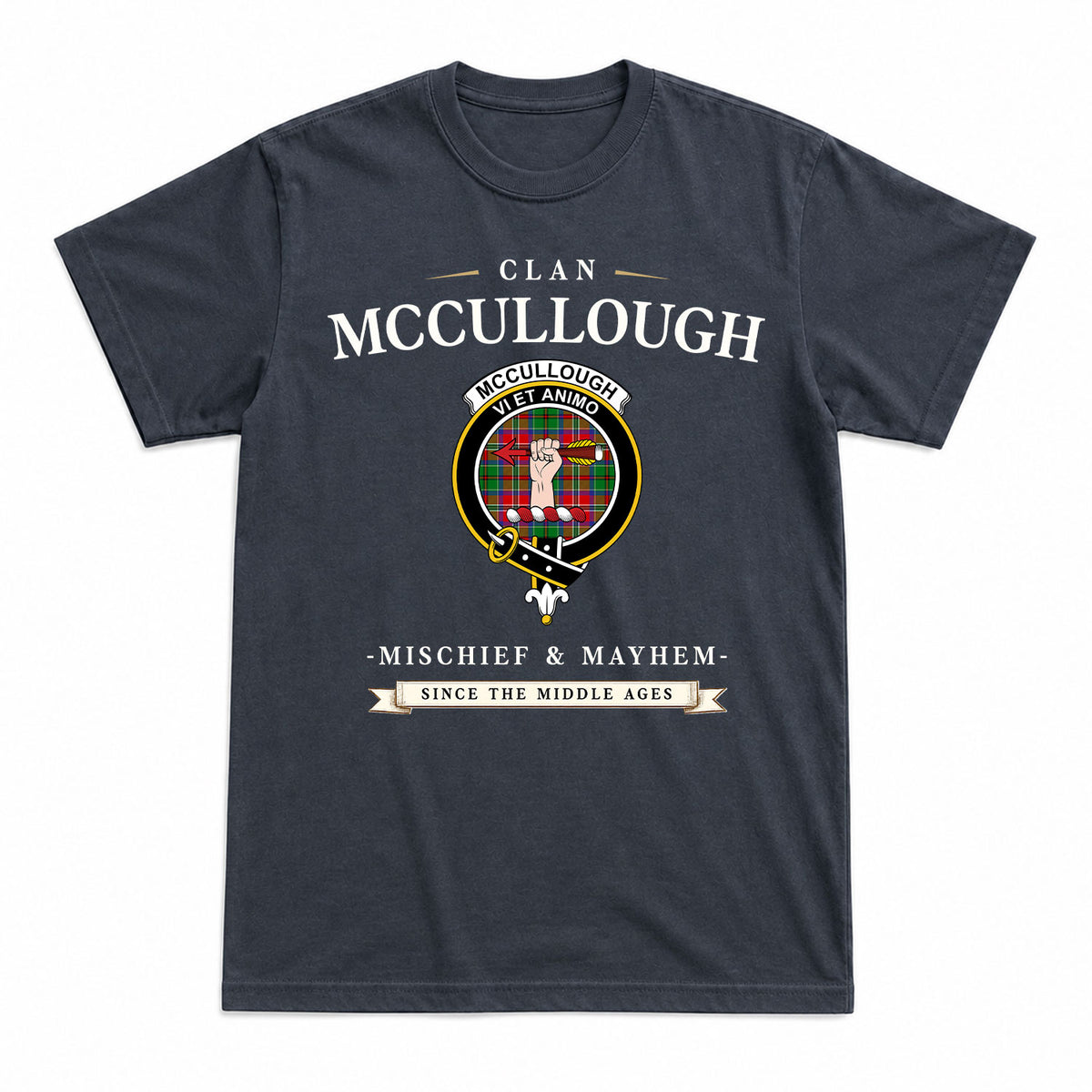 McCullough Tartan Crest Mischief and Mayhem T-shirt